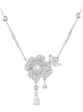 【生日礼物】周大生玫瑰项链纯银