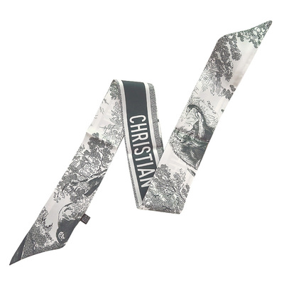 秋冬印花法式D字母小丝巾缠包带