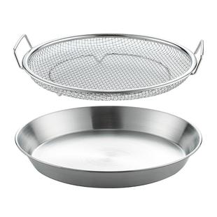 onlycook家用滤油盘厨房304不锈钢沥油盘沥油架炸物盘子漏油托盘