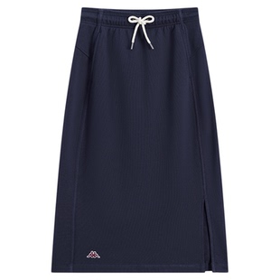 Kappa卡帕背靠背新款纯棉半身裙女款秋冬复古休闲裙子透气运动裙