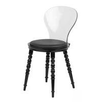 慵懒空间亚克力餐椅家用小户型透明化妆椅简约网红ins风钢琴椅子