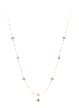 925银四叶草uvk银流苏颈链女