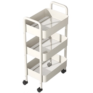 厨房置物架小推车落地家用可移动多层架子多功能放果蔬菜篮收纳架