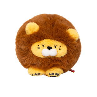 中国国家地理博物文创圆宝非洲狮子毛绒玩偶挂件公仔玩具新年礼物