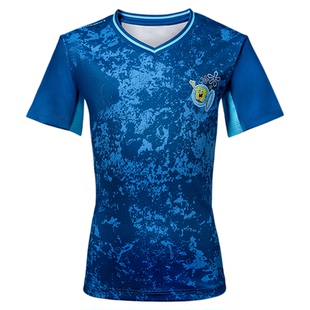 川崎青少年羽毛球服套装海绵宝宝男童速干透气运动训练短裤短袖