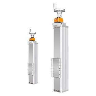 手动滑台直线模组手摇XY十字钢带全封闭T型丝杆数显器微调65mm宽