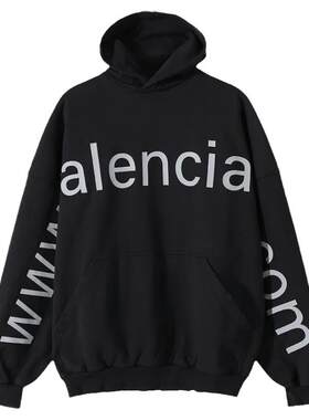Balenciaga宽松连帽长袖卫衣