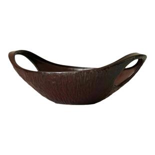 梵其复古陶瓷双耳果盘干果盘新中式高级感客厅茶几前台零食水果盘