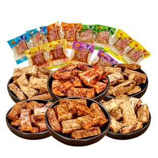 但氏冷泉花豆干500g克四川特产成都小吃零食什邡花豆干豆腐干*