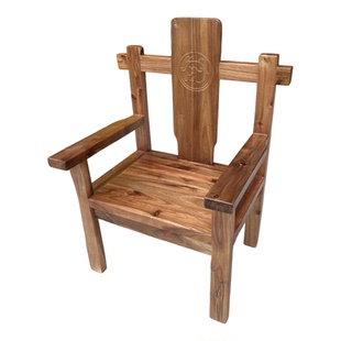 全实木茶桌主人椅进口台湾相思木茶台主人椅加大加厚原木纯浅色椅