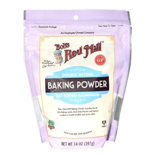 美国Bob's Red Mill Baking Powder无铝无麸天然发酵粉泡打粉烘焙