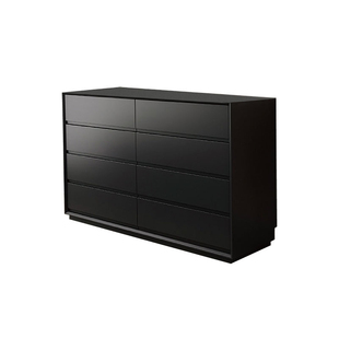 斗柜梳妆台一体现代简约卧室收纳储物柜边柜客厅靠墙黑色五斗柜