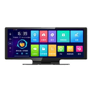 新款中控台式高清行车记录仪前后双摄车载智慧屏导航倒车影像一体