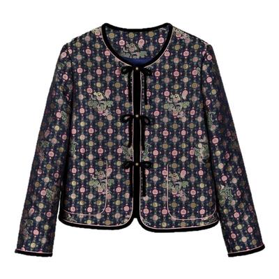 【陆美英棋盘蝴蝶白菜纹】宋锦