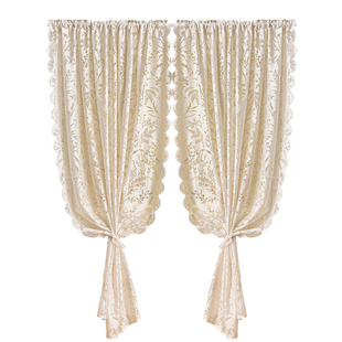 四季门帘卧室隐私帘免打孔隔断防窥遮挡玄关门帘送杆子法式蕾丝帘