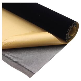 背胶自粘绒布黑色加厚加密不干胶植绒布家具展柜抽屉装饰防刮花