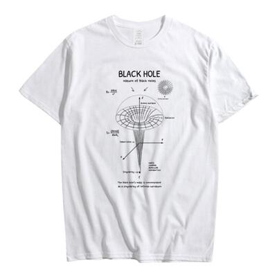 宇宙黑洞科学天文短袖t恤纯棉