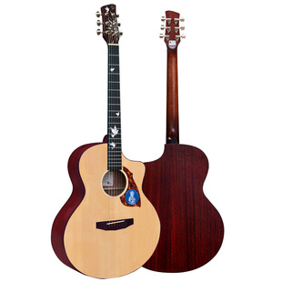 玛利亚M1吉他民谣吉他云杉桃花芯 初级入门面单全单木吉他电箱