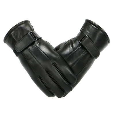 电动摩托车防风羊毛大棉真皮手套