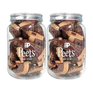 Peets皮爷咖啡海盐太妃糖法式杏仁果仁焦糖独立包装罐装105g*2罐