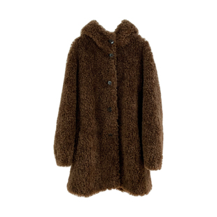 冬日情书2025新款羊羔毛皮毛一体减龄连帽中长款皮草女冬毛毛外套