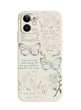 手绘日记文艺iPhone17苹果16promax华为mate60pura80适用nova14小米15新款oppofindx8荣耀90iqoo13情侣手机壳
