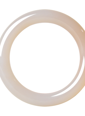 凤飞凰和田玉藕粉渐变圆条手镯