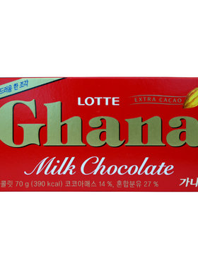 韩国进口乐天ghana红加纳巧克力