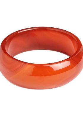 加宽加厚玉石红色绿色手镯送妈妈