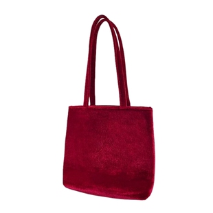 丝绒红色包包小众设计秋冬新迷你腋下手拎复古百搭hai手提小方包