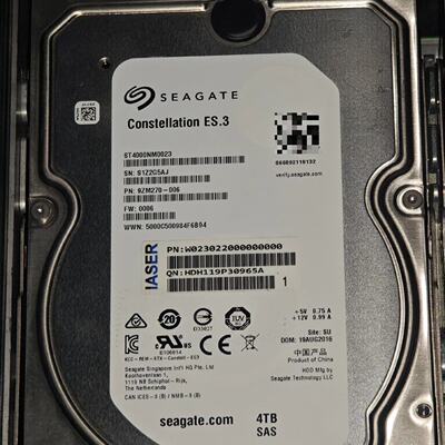 询价-希捷4T SAS ST4000NM0023 7.2k 128