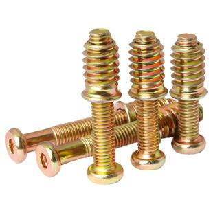 家具螺丝紧固件内外牙预埋螺母木板床连接件桌椅柜子镶嵌螺帽M6M8