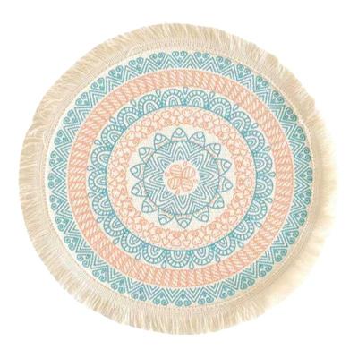 圆形桌垫波西米亚风棉线编织餐垫