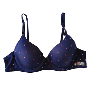 微瑕疵处理一点不影响穿藏蓝色薄款少女甜美可爱清新带钢圈文胸