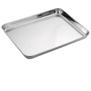 304家用肠粉专用蒸盘长方形不锈钢盘子凉皮工具 凉皮盘子肠粉盘