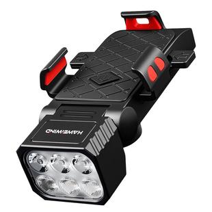 威帕客自行车灯夜骑灯喇叭一体手机架高亮前灯骑行装备山地车配件