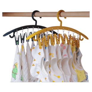 婴儿衣架宝宝专用儿童小衣架新生儿小孩晾衣夹多夹子袜子晾晒衣架