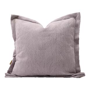 高端沙发抱枕套客厅轻奢高级感方形紫色靠背垫不含芯卧室床上靠枕