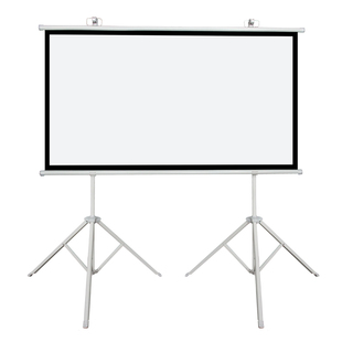 办公高清落地双支架幕布移动户外便携支架免打孔可壁挂84寸100寸120寸150寸卧室抗光幕布投影仪投屏家用幕布