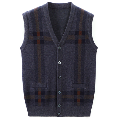 本命年红羊毛衫无袖开衫背心马甲