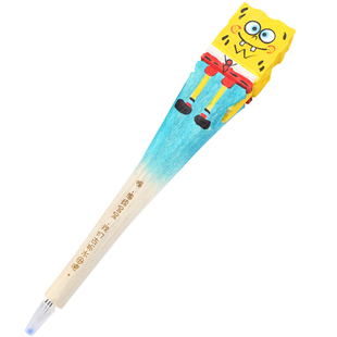 木头笔可爱卡通动物木雕笔工艺刻字中性笔学生创意笔新年礼物笔