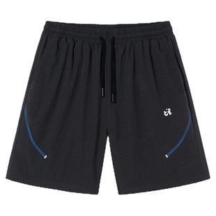 PSO Brand男装女装可爱小狗撞色透气风衣短裤宽松运动裤子情侣装