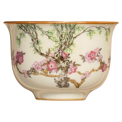 汝窑春燕茶杯陶瓷主人杯个人专用