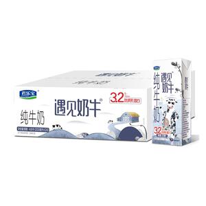 君乐宝遇见奶牛纯牛奶200ml*24盒