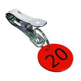 号码牌数字牌餐饮麻辣烫叫号牌带铁圈夹子餐厅排队取餐编号记号牌