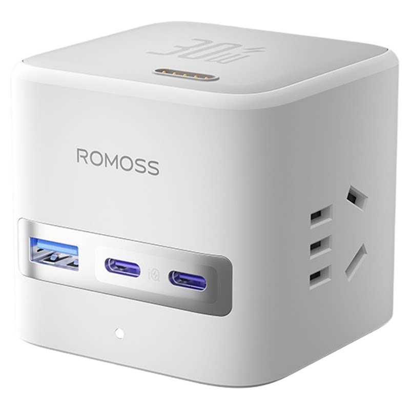 罗马仕桌面魔方充电器30W/67W氮化镓快充插排多孔1.5米线手机笔记本多功能USB-C充电转换器3C认证
