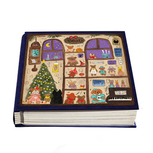 覆膜相册diy自粘式照片收纳5寸6寸7三寸手工宝宝情侣影集相薄3寸4