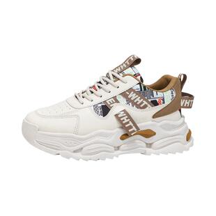 潮牌男鞋冬季休闲跑步运动鞋青少年百搭港风厚底炸街春季老爹潮鞋