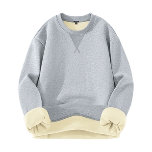 GV真维斯加绒卫衣男款加厚2025新款冬季青少年衣服圆领男士上衣C