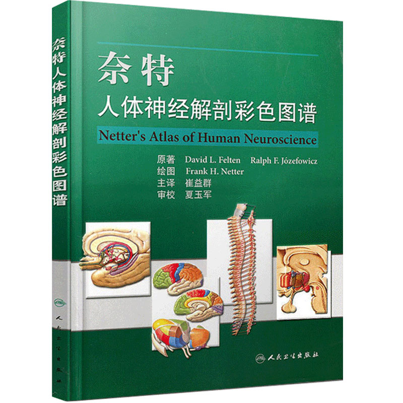 奈特人体神经解剖彩色图谱崔益群人民卫生出版社神经解剖学翻译版人体解剖书医学实用临床神经科局部大脑脊髓周围神经系统神经病学